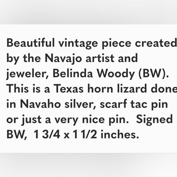 Vintage Belinda Woody - TX Horn Lizard - Picture 4 of 4